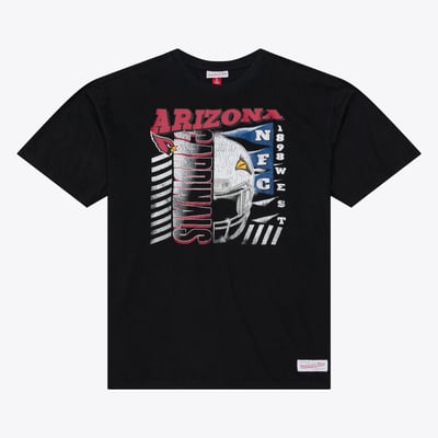 Arizona Cardinals Mitchell & Ness Core Essentials Street Graphic T-Shirt - Black
