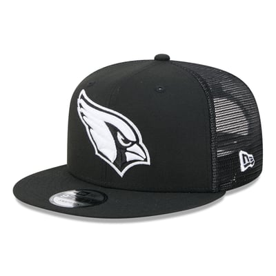 Arizona Cardinals New Era 9FIFTY Snapback Trucker Hat - Black/White