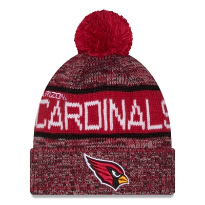 Arizona Cardinals New Era Marled Cuffed Knit Hat with Pom - Cardinal