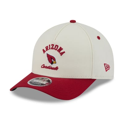 Arizona Cardinals New Era Arch 9FORTY A-Frame M-Crown Adjustable Hat - Cream/Cardinal