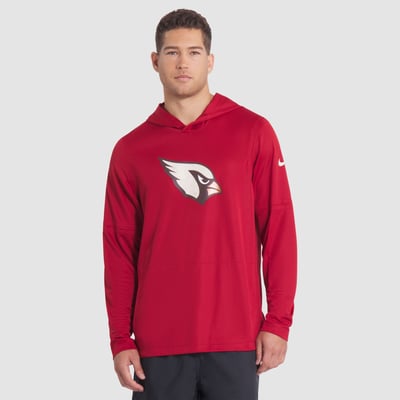  Arizona Cardinals Nike Rivalries Collection Sideline Dri-FIT Long Sleeve Hoodie T-Shirt - Red