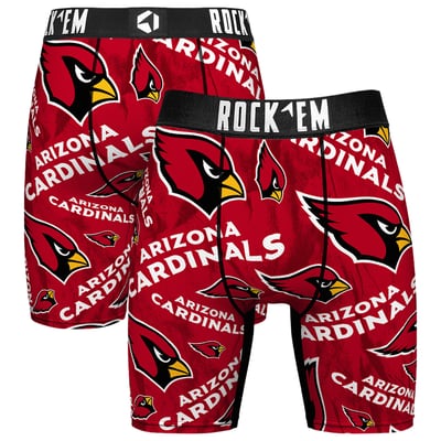  Arizona Cardinals Rock Em Logo Boxer Briefs - Red