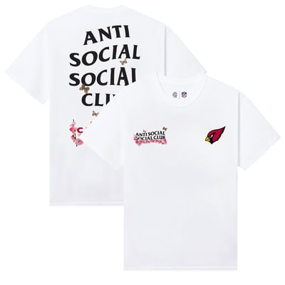 Arizona Cardinals AntiSocialSocialClub x NFL Unisex Blossom T-Shirt - White