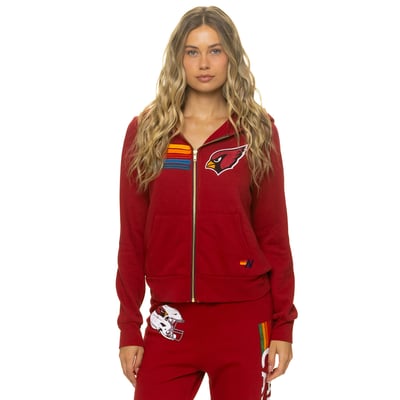 Arizona Cardinals Aviator Nation Unisex Tri-Blend Full-Zip Hoodie - Cardinal