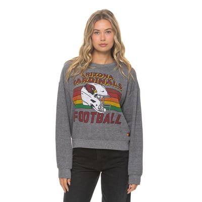 Arizona Cardinals Aviator Nation Unisex Relaxed Tri-Blend Sweatshirt - Heather Gray