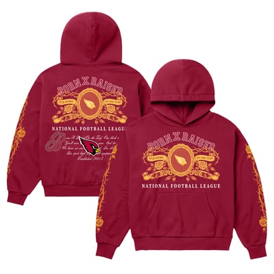 Arizona Cardinals Born x Raised Unisex Crest Hoodie - Cardinal