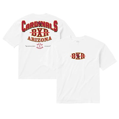 Arizona Cardinals Born x Raised Unisex Block Letter T-Shirt - White