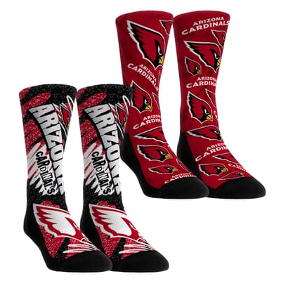 Arizona Cardinals Rock Em Unisex Team Blast Two-Pack Crew Socks