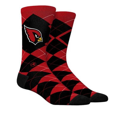  Arizona Cardinals Rock Em Unisex Argyle Knitted Dress Socks - Cardinal