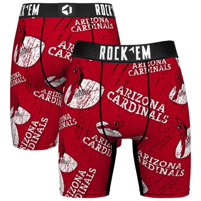  Arizona Cardinals Rock Em Unisex Throwback Logo Allover Boxer Briefs - Cardinal