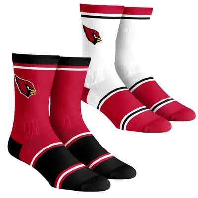 Arizona Cardinals Rock Em Unisex Two-Pack Team Color Crew Socks - Cardinal

