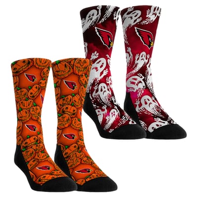  Arizona Cardinals Rock Em Unisex Halloween Crew Socks 2-Pack Set - Orange