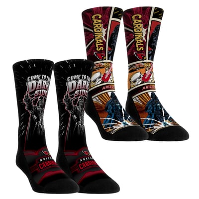  Arizona Cardinals Rock Em Unisex Star Wars Empire Two-Pack Crew Socks - Red