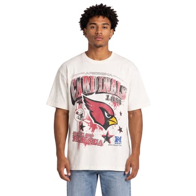 Arizona Cardinals The Wild Collective Unisex Oversized Graphic Streetwear T-Shirt - Cream
