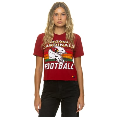 Arizona Cardinals Aviator Nation Women's Boxy Boyfriend Tri-Blend T-Shirt - Cardinal