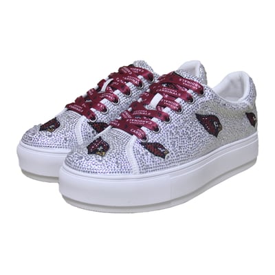  Arizona Cardinals FABGATING by Cuce Women's Crystal Team Logo Sneakers - White