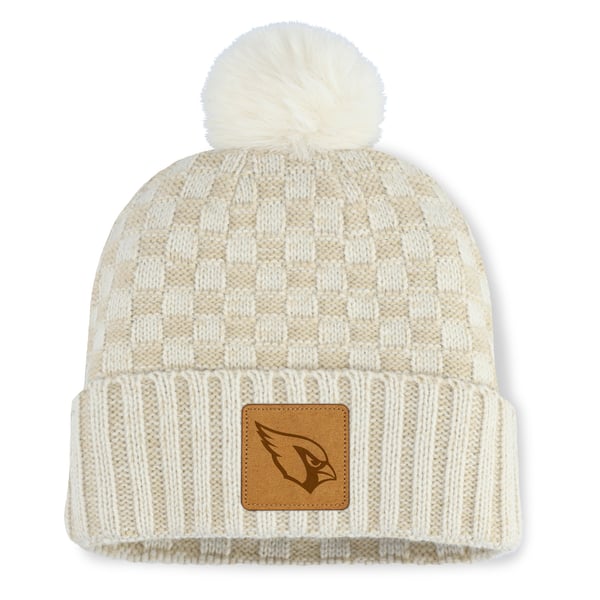 WEAR by Erin Andrews Natural Arizona Cardinals Neutral Cuffed Knit Hat with Pom WEAR by Erin Andrews Women main image 3