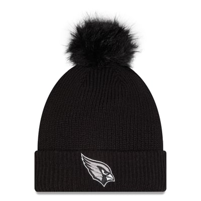 Arizona Cardinals New Era Women's 2026 Salute To Service Cuffed Knit Hat with Pom - Black
