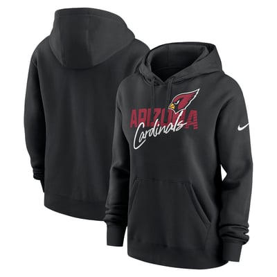 Arizona Cardinals Nike Women's Wordmark Club Fleece Hoodie - Black