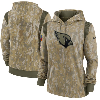 Arizona Cardinals Nike Women's Salute To Service Therma Performance Pullover Hoodie - Olive