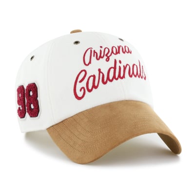 Arizona Cardinals Stoney Clover Lane x '47 Women's Cursive Clean Up Adjustable Hat - Cream/Tan