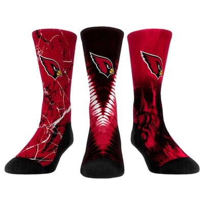  Arizona Cardinals Rock Em Youth 3-Pack Crew Socks Set