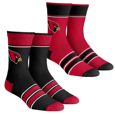  Arizona Cardinals Rock Em Youth Multi-Stripe 2-Pack Team Crew Sock Set
