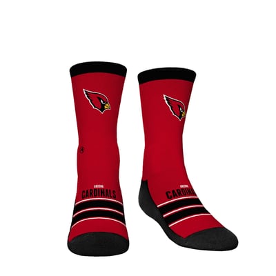  Arizona Cardinals Rock Em Youth Gametime Stripe Crew Socks - Red