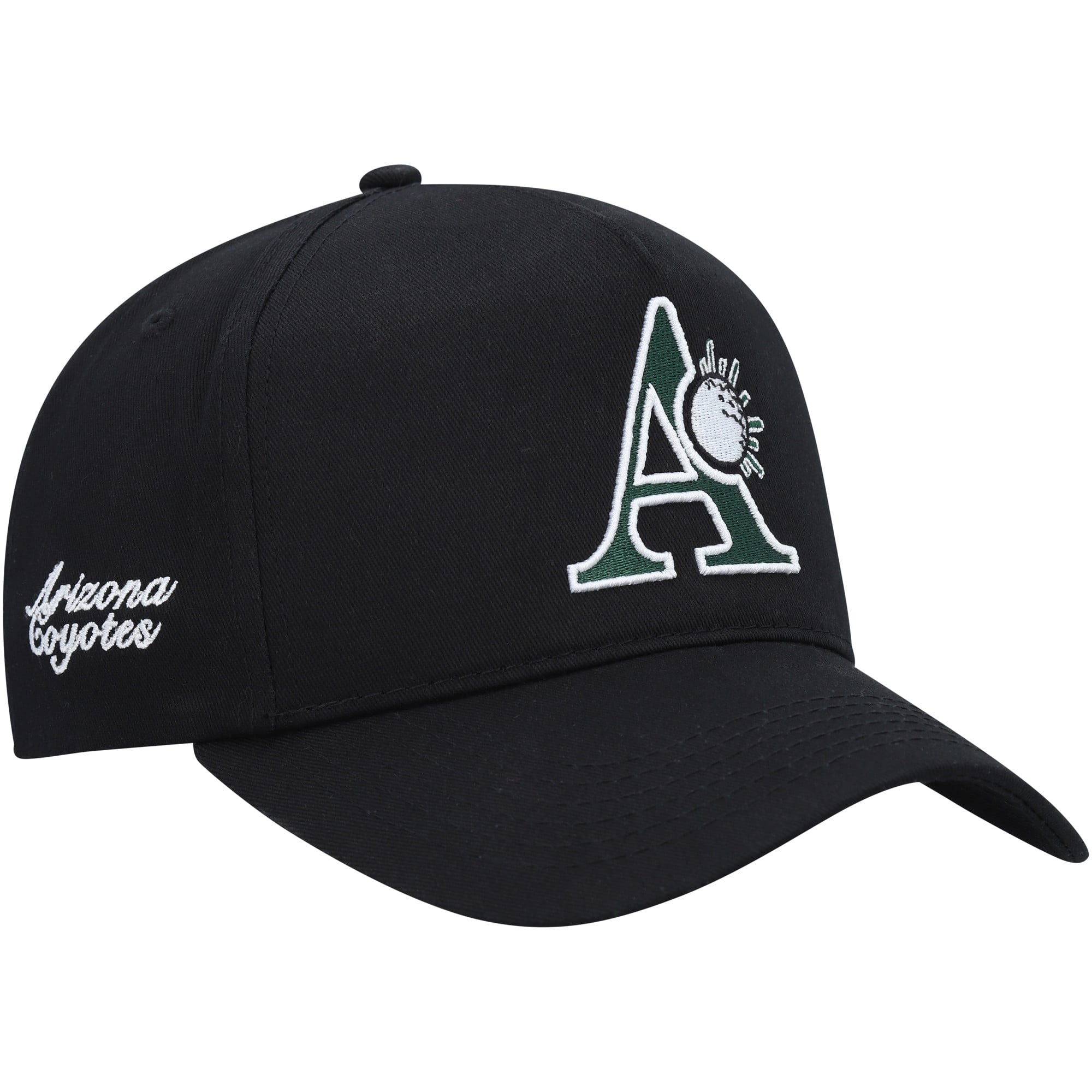 Women\'s Arizona Coyotes Logo NHL Official White Black Glitter Baseball Hat NHL Arizona Coyotes MVP Cap by 47 Brand --> Shop Hats  main image 3