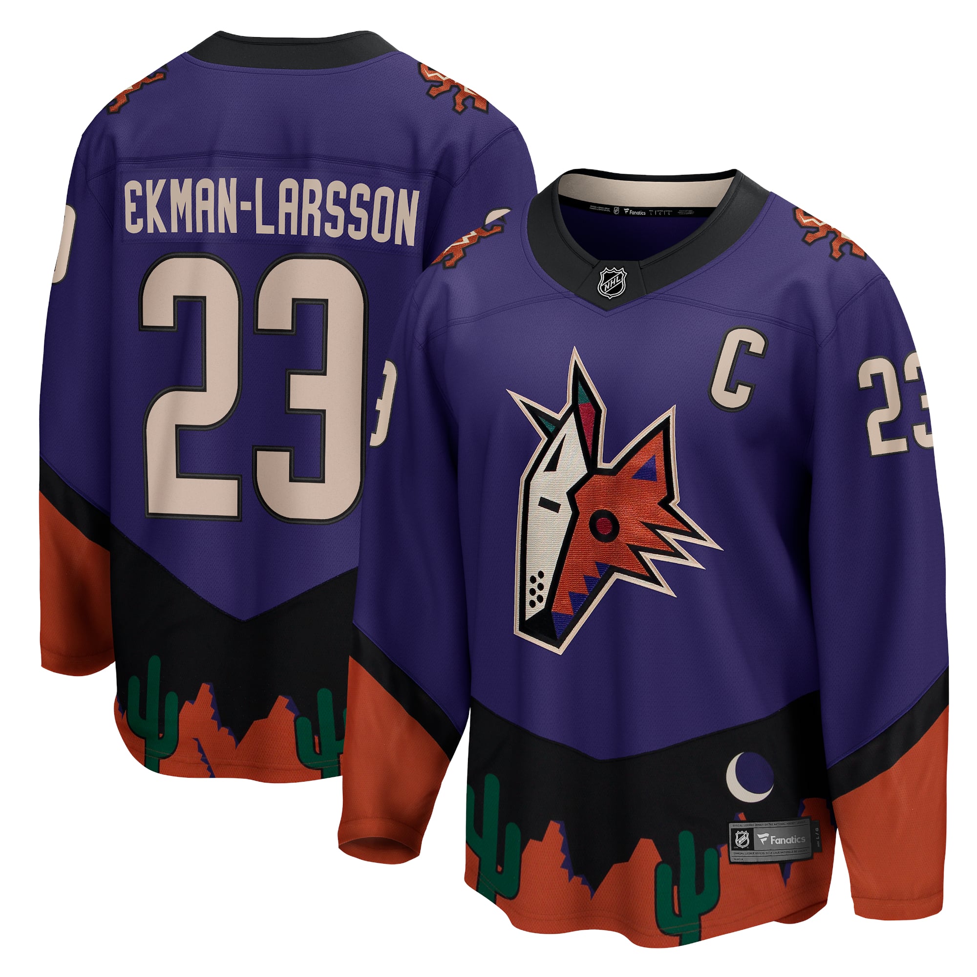 Men's Arizona Coyotes Oliver Ekman-Larsson Fanatics Purple 2020/21