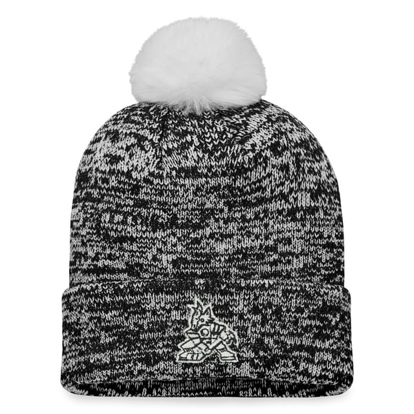 Women\'s Arizona Coyotes Logo NHL Official White Black Glitter Baseball Hat Arizona Coyotes Trucker Hat Draft Cap Reebok Center Ice NHL  main image 3