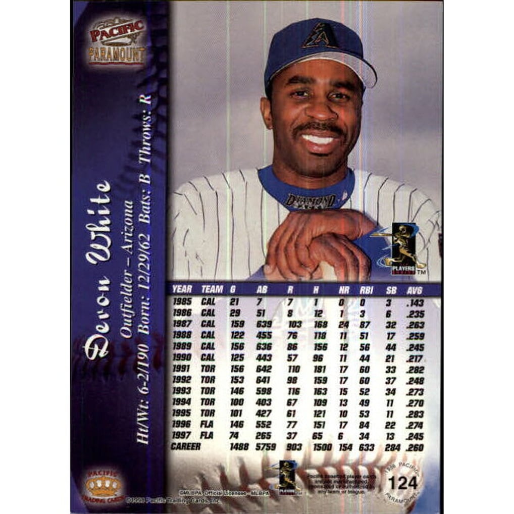 1998 Paramount Platinum Blue #124 Devon White
