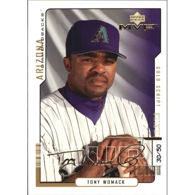 2000 Upper Deck MVP Gold Script #60 Tony Womack