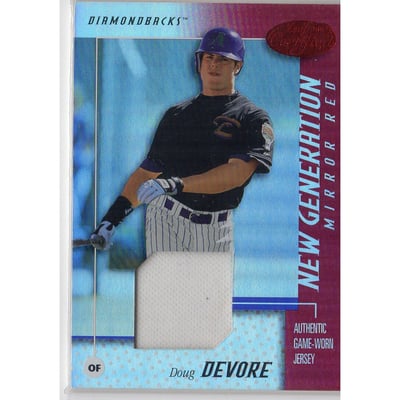 2002 Leaf Certified Mirror Red #180 Doug Devore NG Jsy