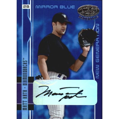 2003 Leaf Certified Materials Mirror Blue Autographs #210 Matt Kata NG/50