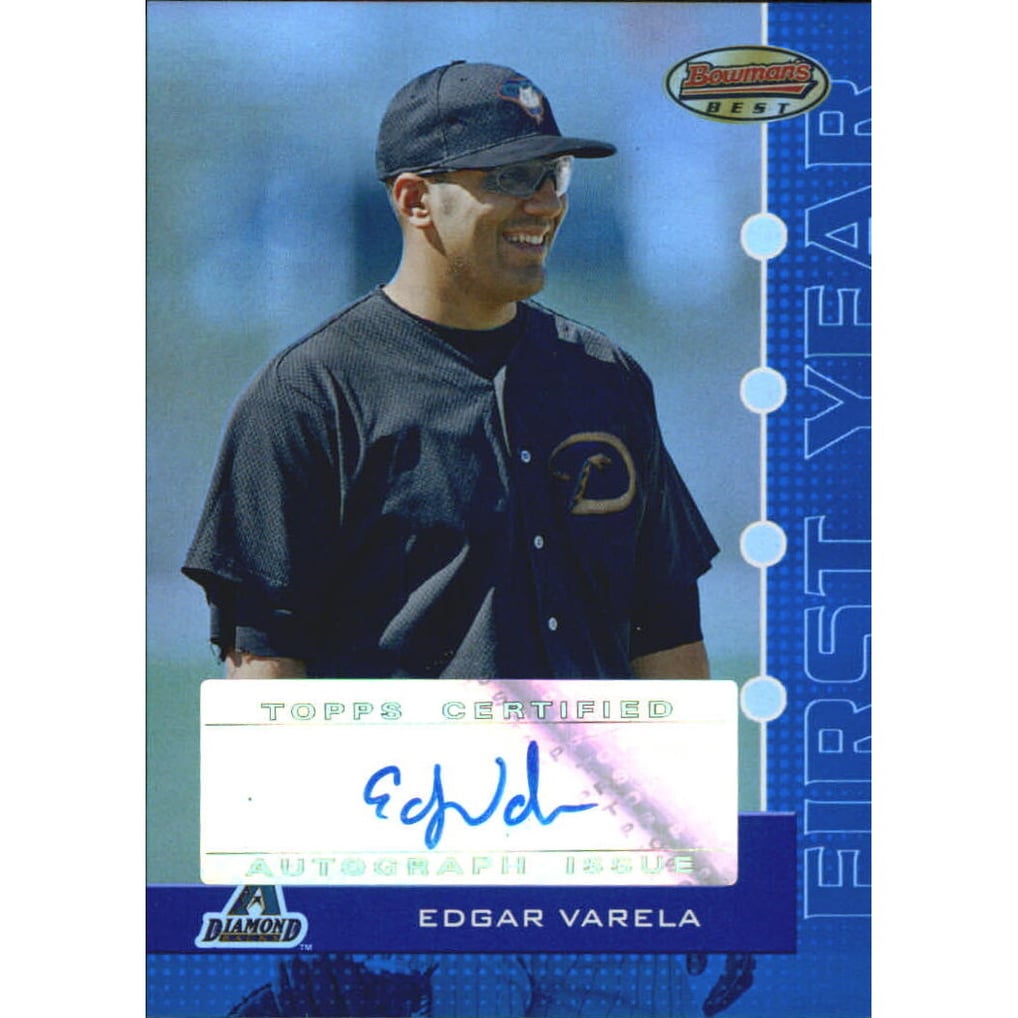 2005 Bowman's Best Blue #140 Edgar Varela FY AU