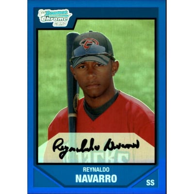 2007 Bowman Chrome Draft Draft Picks Blue Refractors #BDPP41 Reynaldo Navarro