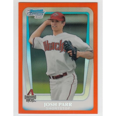 2011 Bowman Chrome Draft Prospects Orange Refractors #BDPP76 Josh Parr