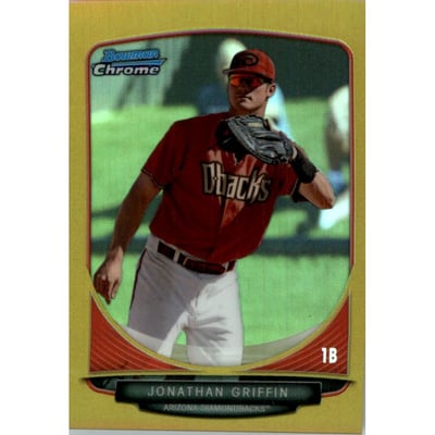 2013 Bowman Chrome Mini Gold Refractors #72 Jonathan Griffin