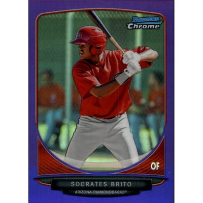2013 Bowman Chrome Prospects Purple Refractors #BCP62 Socrates Brito