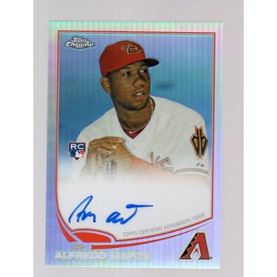2013 Topps Chrome Rookie Autographs Refractors #189 Alfredo Marte