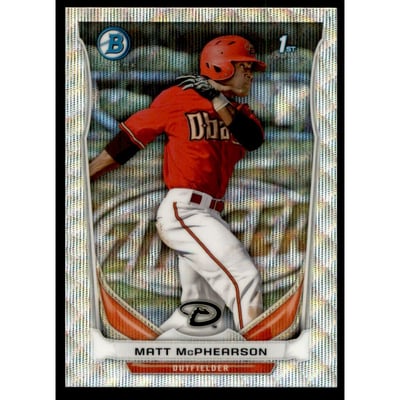 2014 Bowman Chrome Prospects Silver Wave Refractors #BCP55 Matt McPhearson