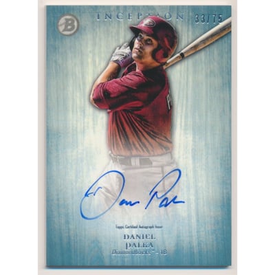 2014 Bowman Inception Prospect Autographs Blue #PADP Daniel Palka