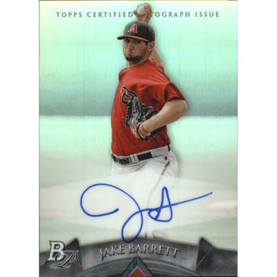 2014 Bowman Platinum Prospect Autographs #APJB Jake Barrett
