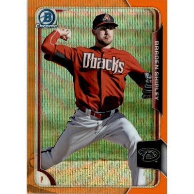 2015 Bowman Chrome Prospects Orange Wave Refractors #BCP228 Braden Shipley