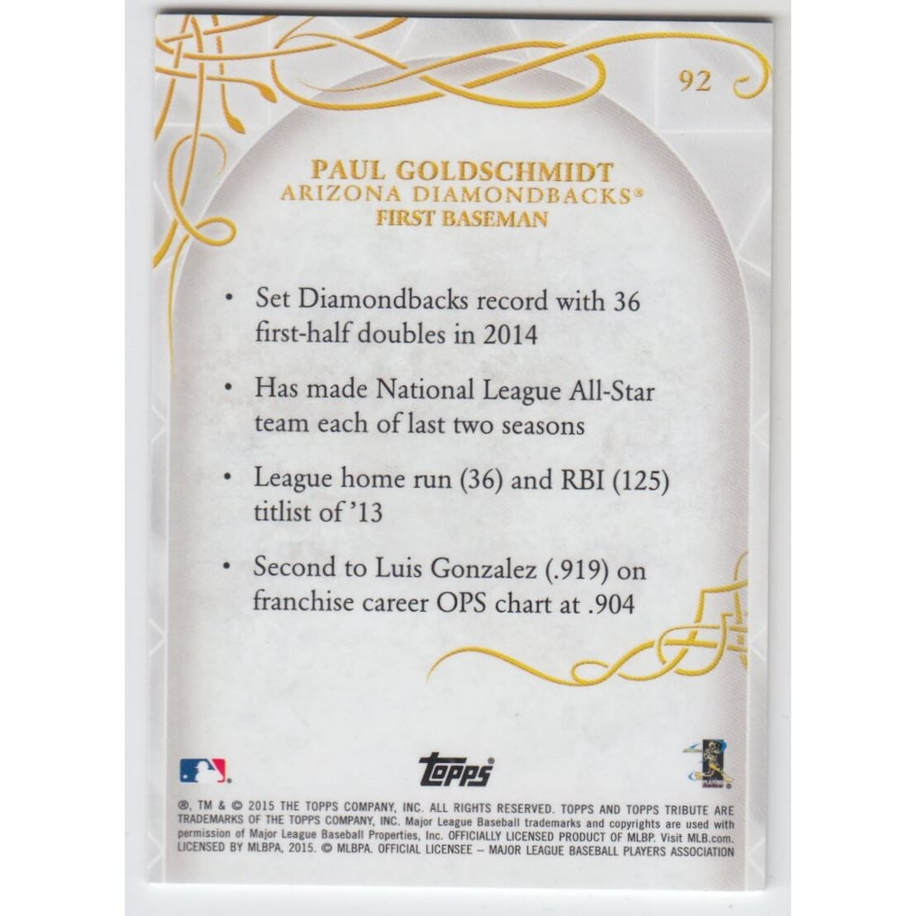 2015 Topps Tribute Green #92 Paul Goldschmidt