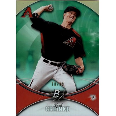 2016 Bowman Platinum Green #43 Zack Greinke