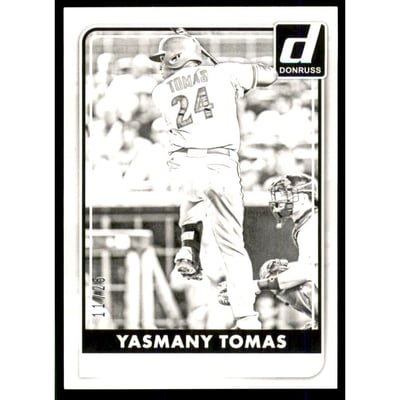 2016 Donruss Test Proof Black #157 Yasmany Tomas