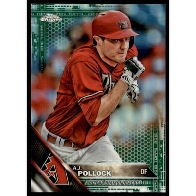 2016 Topps Chrome Green Refractors #159 A.J. Pollock