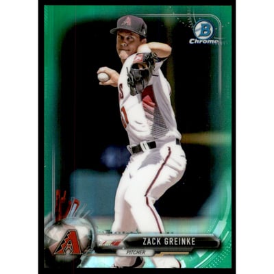 2017 Bowman Chrome Green Refractors #4 Zack Greinke
